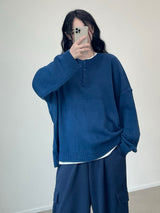 W Round Knit Cardigan