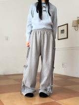 [Sheep fleece] Sento balloon side ribbon juli pants