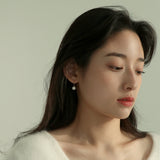 14K ゴールドフィルドホッククリームパールピアス/14K goldfilled hook cream pearl earring (8mm)
