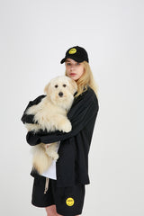 SMILE HALF PANTS (BLACK) (6699087167606)