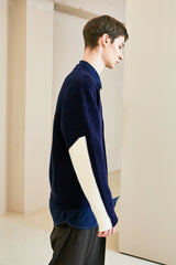 エルボーセクションヘビーカーディガン/ELBOW SECTION HEAVY CARDIGAN NAVY