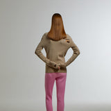 SECTION CUT PULLOVER_BEIGE
