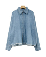 クロップデニムシャツ / crop denim shirt