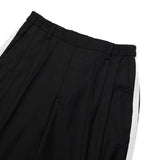 [UNISEX] Satin-Trimmed Racing Trousers (Black)