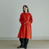 リネンロングシャツ / unisex linen long shirts red