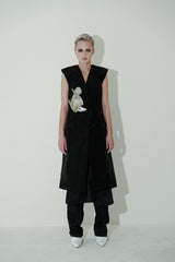 エンブロイダードクリノリンテイラードドレス / Embroidered Crinoline Tailored Dress (4464547004534)
