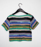 カラーショートスリーブカーディガン/Color short sleeve cardigan (2color)