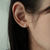 [single earring]14K gold twin pearl earring (6679672914038)