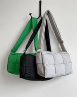 Pulson Square Grid Padding Shoulder Cross Bag
