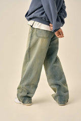 VINTAGE WASHED-OUT DENIM PANTS