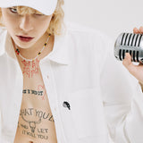 オーバーフィットコットンシャツ/OVERFIT COTTON SHIRTS-OFF-WHITE