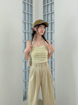 クリープクロップスリーブレス / Crepe Crop Sleeveless (5color)