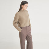 ウールストライプフレアパンツ / Wool Stripe Flare Pants (Brown)
