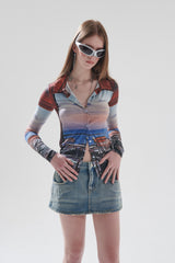 サンセットカラーシャツ / SUNSET COLLAR T-SHIRT