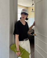Signature U neck T-shirt (8 color) (6688301744246)