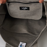 スラブバイオウォッシングキャンバスバッグ / SLUB BIO-WASHING CANVAS BAG-LIGHT GREY