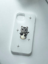 SomeCat Silver mettewhite Phone Case 