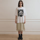サテンレースミディスカート /Satin Lace midi skirt [3 Color]