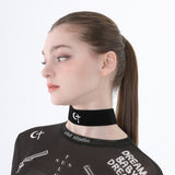 ワイドベルベットチョーカー/1 3 wide velvet choker - BLACK