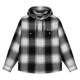 HOODED OMBRE CHECK SHIRT