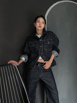 (UNISEX) ノンフェードステッチデニムパンツ