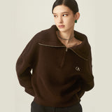 OSロゴクロップニットハーフジップアップ / OS LOGO CROP KNIT HALF ZIP-UP - 3COLOR
