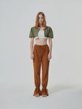 PLEATS ANKLE STRAP PANTS (2 COLOR) (6682303561846)