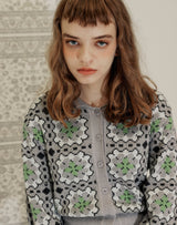 GRANNY SQUARE CROP CARDIGAN LIGHT GRAY (6691443736694)