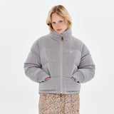 CHERRY KNIT HIGH NECK DOWN [LIGHT LAVENDER]