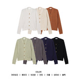 LMN Piet Cropped Line Bookle Cardigan (7 colors)