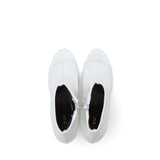 Open Toe Slim Ankle Heel(Glossy White)