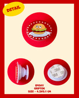 [Glossy case epoxy grip talk set] Happy Burger Club