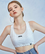 HIDE Cross Bra Top (White Melange) (6570976018550)