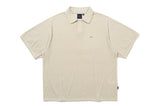 ミニマルロゴニットポロ / MINIMAL LOGO KNIT POLO_MELANGE OATMEAL