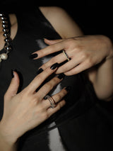 no.61セットリング / no.61 set ring silver ( #13 size / #14 size ) shinee onew pick