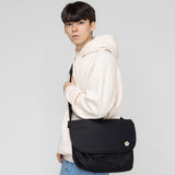 ドローイング フラワー スマイル エンブロイダリー クロス メッセンジャーバッグ /  Drawing Flower Smile Embroidery Cross Messenger Bag