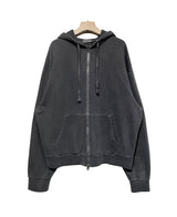 ニットピグメントフードジップアップ / Kint pigment hood zip-up (3 color)