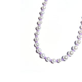 パープルロンデルビーズパールネックレス / [NiROSERENDIPITY] PURPLE RONDELLE BEADS PEARL NECKLACE #64