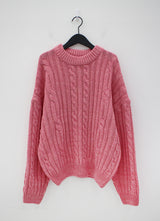 ウールプレッツェルバルキーニット / Wool pretzel bulky knit (4color)