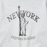 ニューヨークランドマークスウェットシャツ / Express Holiday New York Landmark Sweatshirt_White Melange