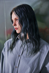 EARTH-COLOR PLEATS SHIRT (Cloudy Sky) / アースカラープリーツシャツ