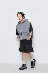 ワシショフードポケットベスト / WASHIHO hooded pocket vest