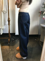 ワイドフィットデニムパンツ/WIDE FIT DARK BLUE DENIM PANTS [17789]