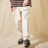 ワイドテーパードリンクルフリーチノパンツアイボリー/Wide Tapered Wrinkle Free Chino Pants Ivory (6683667824758)