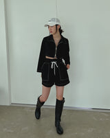 ステッチリネンショーツ/Stitched Linen Shorts (3color)