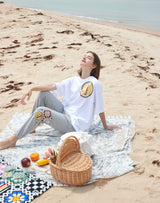 【OUTLET】SM:]E プリントオーバーサイズTシャツ WHITE