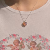 Crack heart necklace