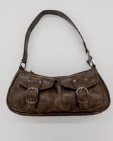 Nait Vintage Washed Leather Pocket Cross Shoulder Bag