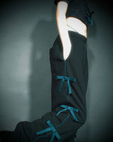 リボン ジョガーパンツ / Ribbon Jogger Pants(blue-Green)