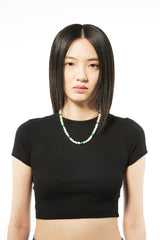 MP008 FRESHWATER PEARL WITH NATURAL STONE NECKLACE
